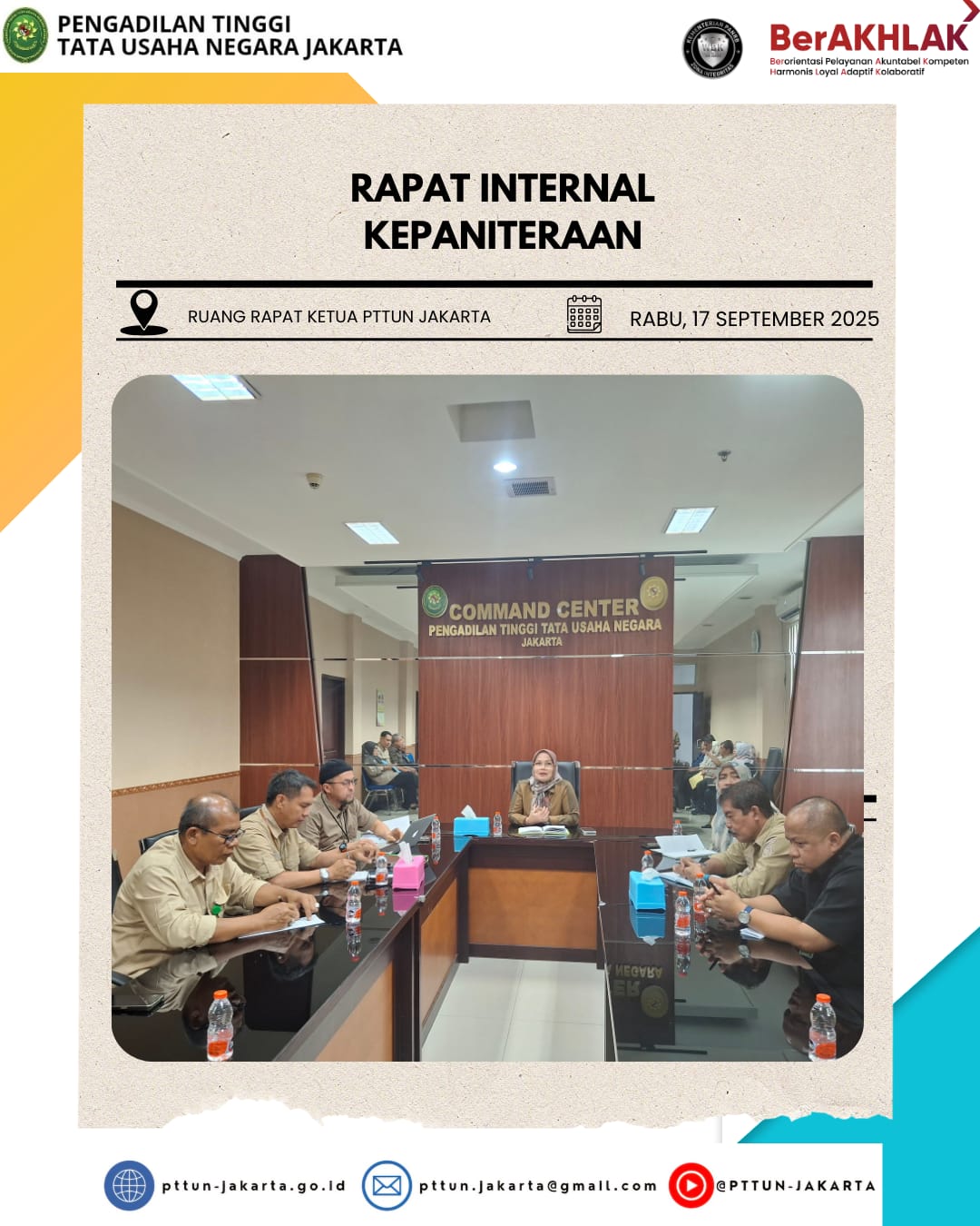 Rapat Kepaniteraan Bahas Tertib Administrasi dan Implementasi Aplikasi Peradilan Elektronik